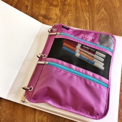 Pencil Storage Pouch goes in first